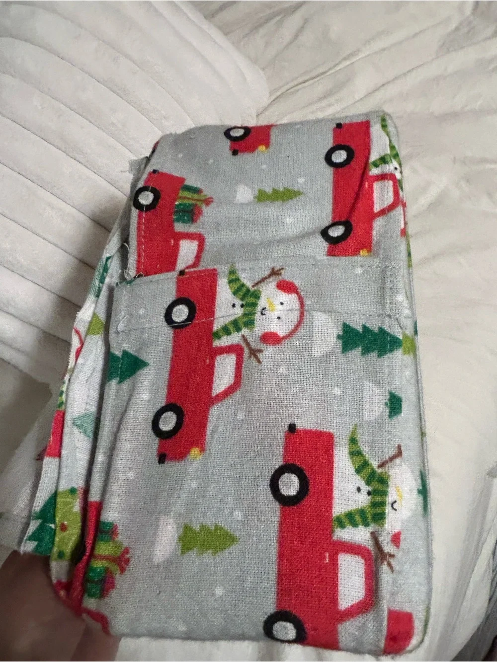 Big Dreams Holiday Flannel Sheet Set in Red Truck Print - Twin